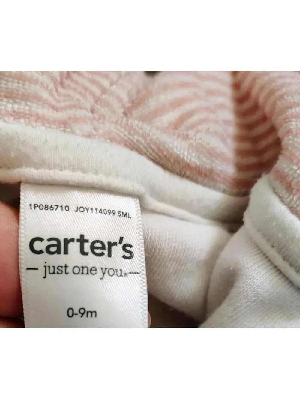 Girls Bath Robe 0-9 mo Carters Pink Sheep Hoodie Front Tie